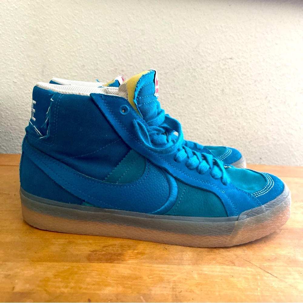Nike DV5468-300 Zoom Blazer Mid Premium Teal Gum Sole Sneaker Shoes Men's US 7.5